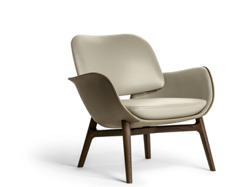 MARTHA - Upholstered leather armchair with armrests by Poltrona Frau - view 3